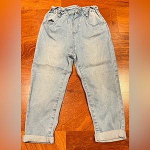 Zara blue jeans size 3-4. Super soft. Elastic band waist.